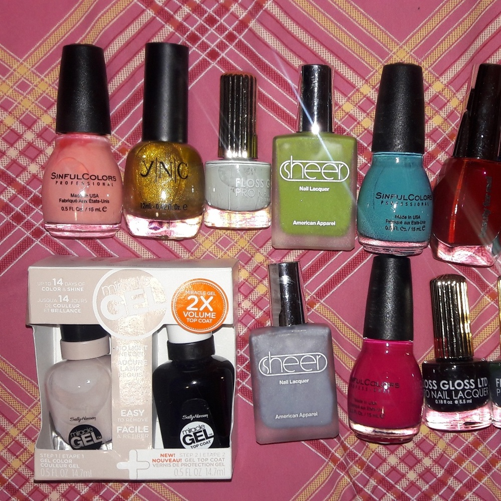 Various Nail polishes